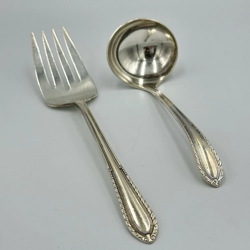 International Silver Ladyship 1937 Serving/Cold Meat Fork & Gravy/Sauce Ladle